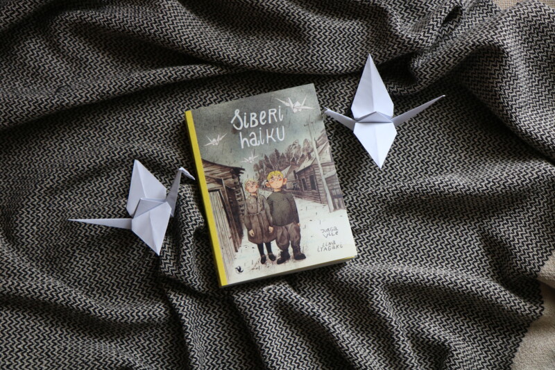 Raamat, Siberi haiku, paberist volditud lindudega