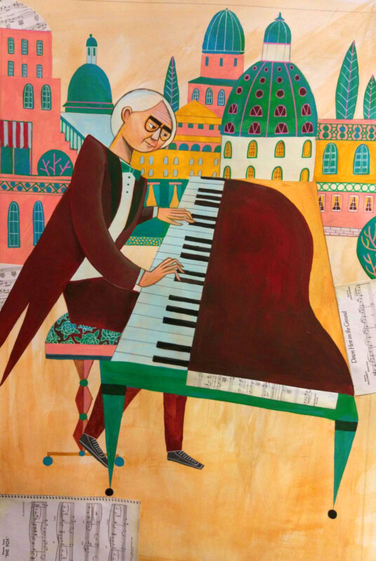 Lena Ravenko portree pianistist ja heliloojast Lalo Shifrinist