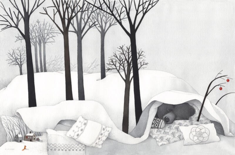Regina Lukk-Toompere illustratsioon magavast karust