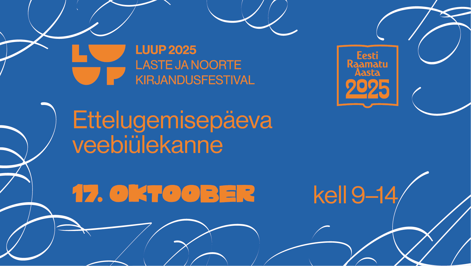 Ettelugemisepäeva veebibänner logo ja infoga